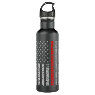Red Line Firefighter American Flag Edelstahlflasche