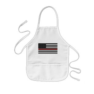 Red Line Firefighter American Flag Kinderschürze