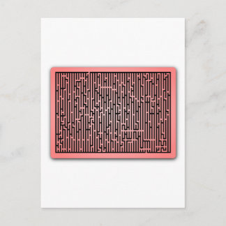 Red Line Maze Postkarte