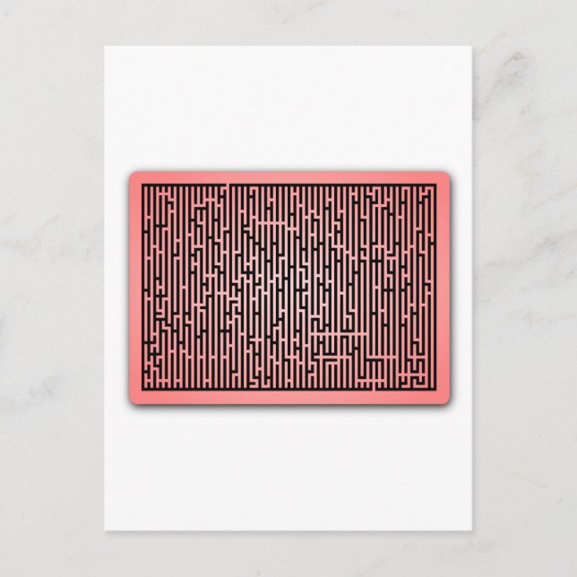 Red Line Maze Postkarte (Vorderseite)