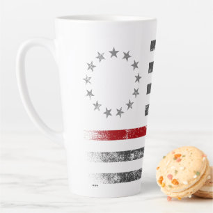 RED LINE Vintag Betsy Ross American Flag Milchtasse