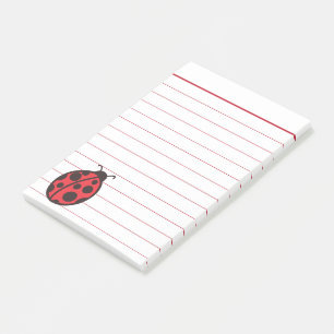 Red Lined Ladybug Post It Notes Post-it Klebezettel