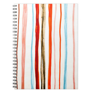 Red Lines Muster. Horizontale Stroke Illustration. Notizblock