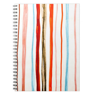 Red Lines Muster. Horizontale Stroke Illustration. Notizblock