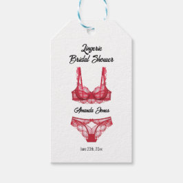Red Lingerie Brautparty Geschenkanhänger
