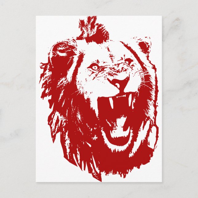 Red Lion King Postkarte (Vorderseite)