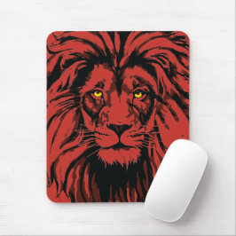 Red Lion Mouse Pad | Farbenfrohe Löwenköpfe Mousepad