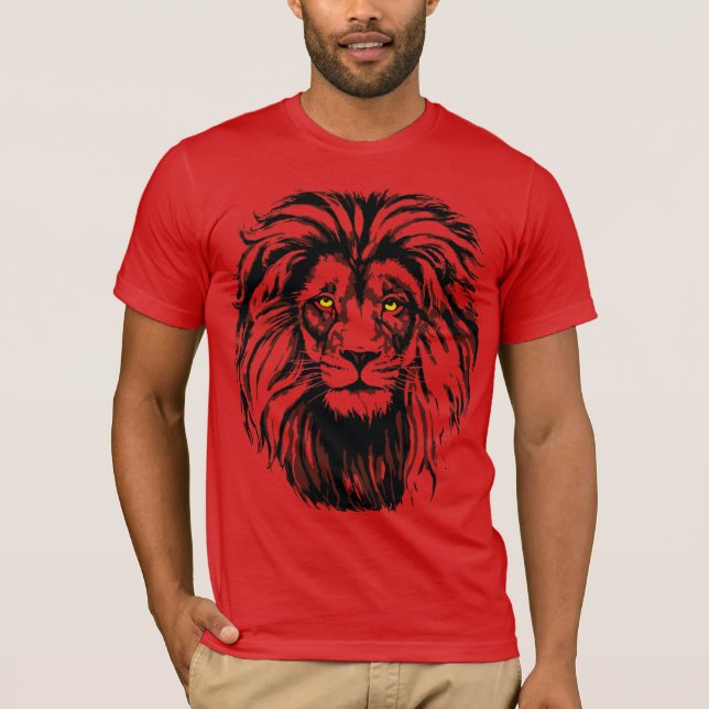 Red Lion T - Shirt | Zeichnend Löwe (Vorderseite)