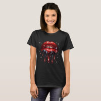 Red Lips Drilling Glitzer Glam Sparkle