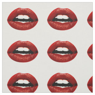Red Lips Fabric Stoff