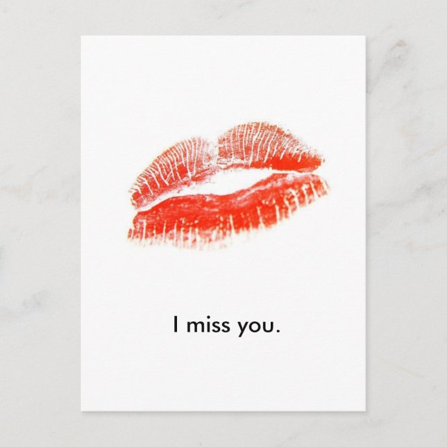 red_lips, ich vermisse dich. postkarte (Vorderseite)