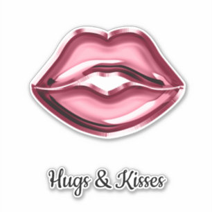 Red Lips Kiss Aufkleber