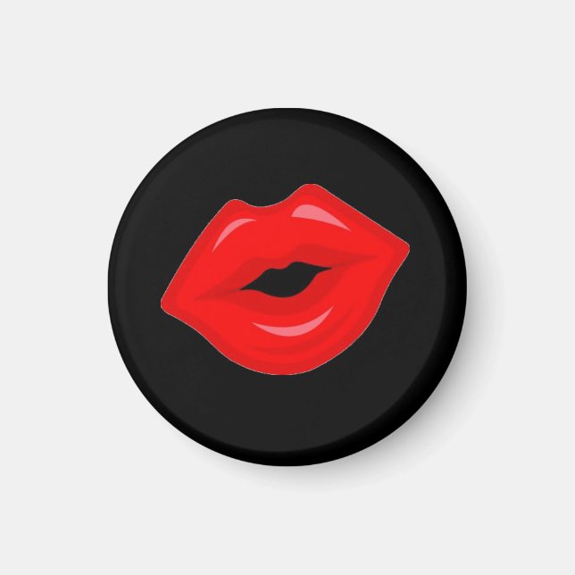 Red Lips Kiss Magnet (Vorne)