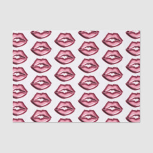 Red Lips Kiss Seidenpapier