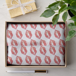 Red Lips Kisses Kokette Liebe Seidenpapier