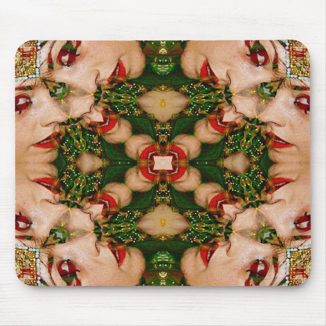 Red Lips Mandala Mousepad (Vorne)