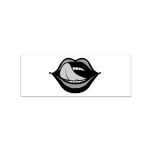 Red Lips Open Mouth Thunder_Cove Gummistempel
