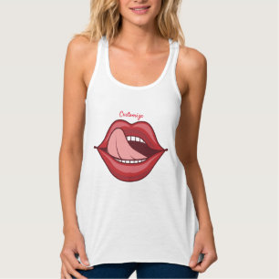 Red Lips Open Mouth Thunder_Cove Tank Top