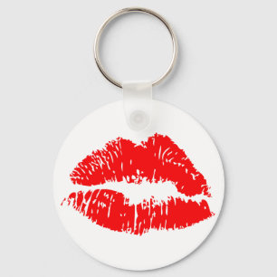 Red Lipstick Kiss Mark Schlüsselanhänger