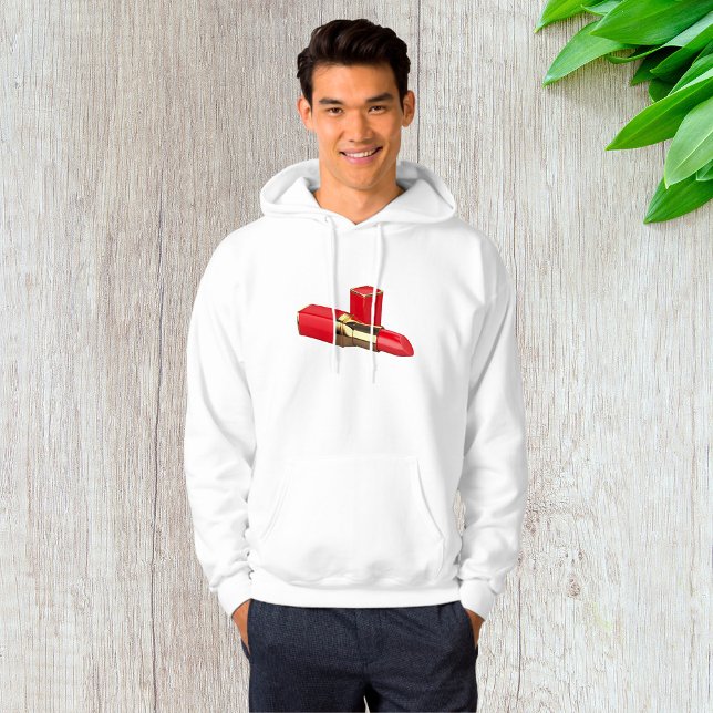 Red Lipstick Makeup Mens Hoodie (Von Creator hochgeladen)