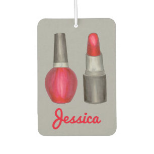 Red Lipstick Nail Polnisch Makeup Fashionista Gesc Autolufterfrischer