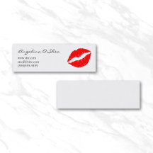 Red Lipstick Skinny Business Card
