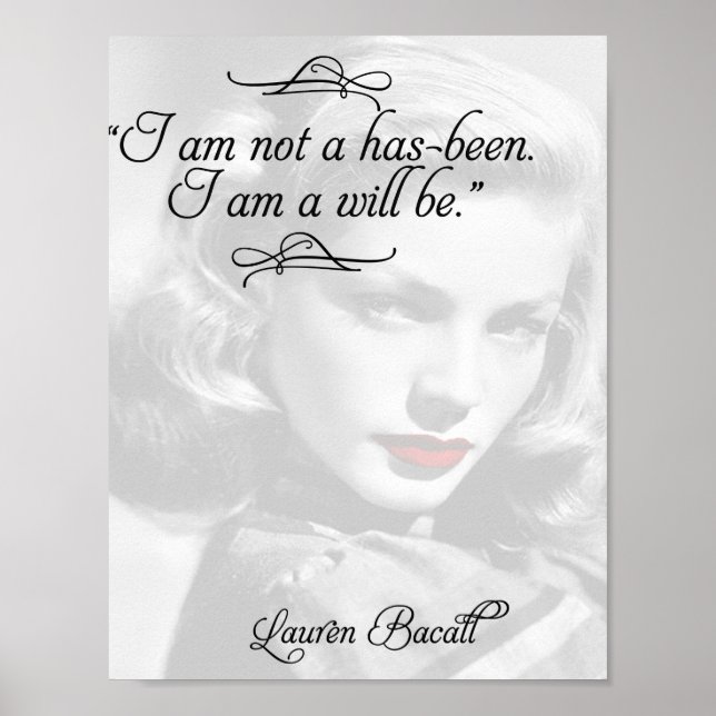 Red Lipstick Vintag Hollywood Actress Quotes Poster (Vorne)