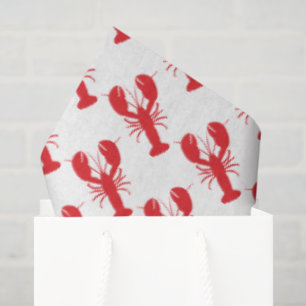 Red Lobster Modern Coastal Travel Fun Seidenpapier