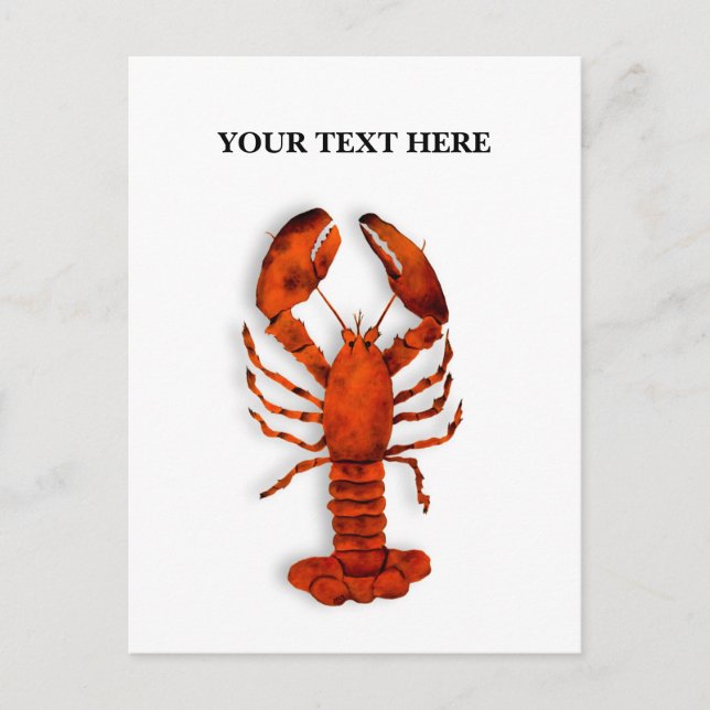 Red Lobster Postcard Feiertagspostkarte (Vorderseite)