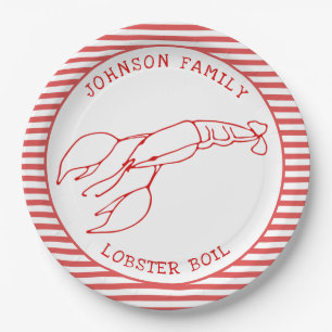 Red Lobster - Summer Party / Lobster Boil Paper Pl Pappteller