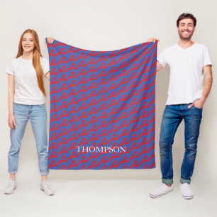 Red Lobsters Blue Preppy Designer NAME Wohngestalt Fleecedecke