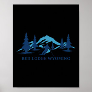 Red Lodge Wyoming Ski Resort Skifahren Skier Poster