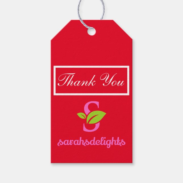Red Logo Vielen Dank Geschenkanhänger (Vorderseite)