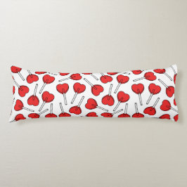 Red Lollipops, Heart Lollipops, Lollipop Pattern Seitenschläferkissen
