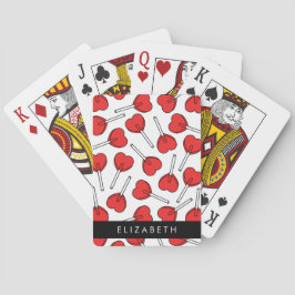 Red Lollipops, Heart Lollipops, Lolly, Your Name Spielkarten