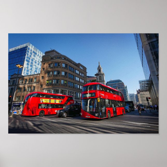 Red London Bus Poster (Vorne)