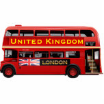 Red London Double Decker Bus Cutout Fotoskulptur Magnet<br><div class="desc">Dieser Vintage Doppeldeckerbus ist ein beliebtes Symbol für London und Großbritannien. Personalisieren Sie diesen Ausschnitt heute mit jedem beliebigen Text und verwandeln Sie ihn sofort in ein einzigartiges Souvenir!</div>