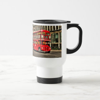 Red London Double Decker Bus - England, Großbritan Reisebecher