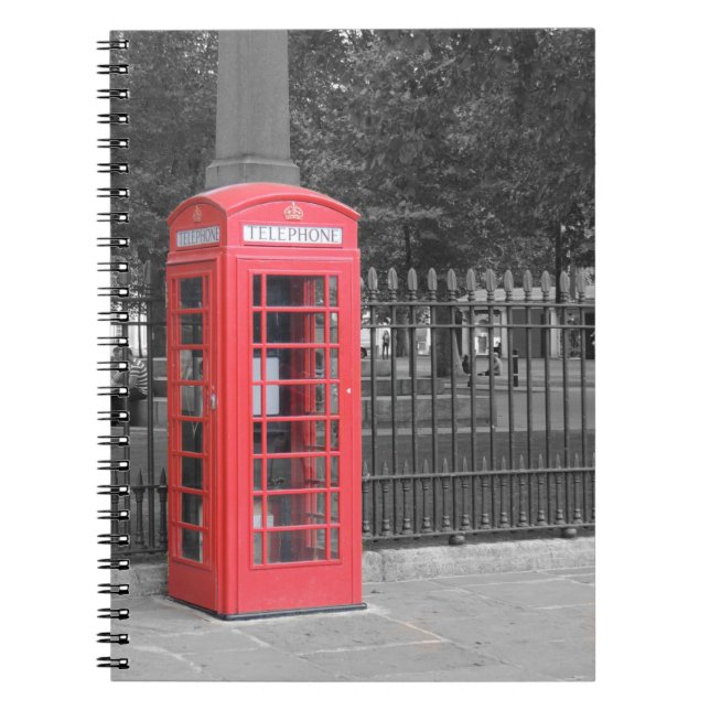 Red London Phonebox Notizblock (Vorderseite)
