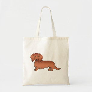 Red Long Hair Dackel Niedlich Cartoon Dog Tragetasche
