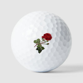 Red Long Stem Rose Golfball