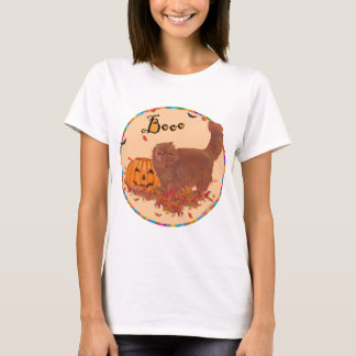 Red Longhair Persian Cat Halloween T-Shirt