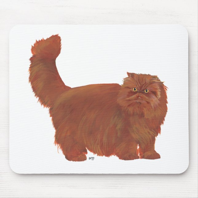 Red Longhair Persian Cat Mousepad (Vorne)