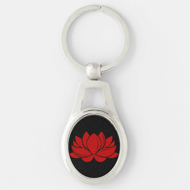 Red Lotus Blossom Schlüsselanhänger (Vorderseite)