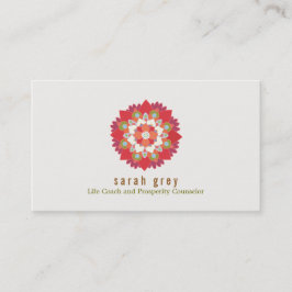 Red Lotus Blume Gesundheit & Wellness Elegante Visitenkarte