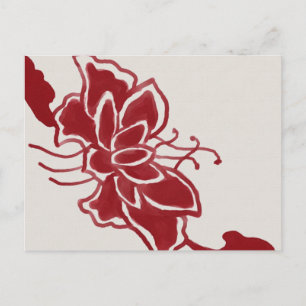 Red Lotus Blume Postkarte