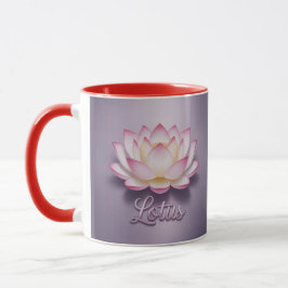 Red Lotus Flower Meditation Mug Tasse
