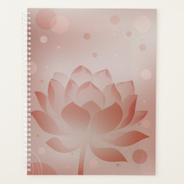 Red Lotus Glow Hardcover Planner Planer
