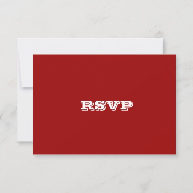 Red Love Birds Weihnachten Hochzeit RSVP Karten (Vorderseite)
