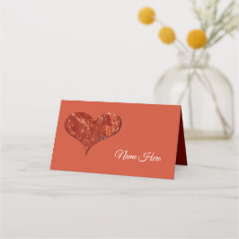 Red Love Folded Place Card Platzkarte